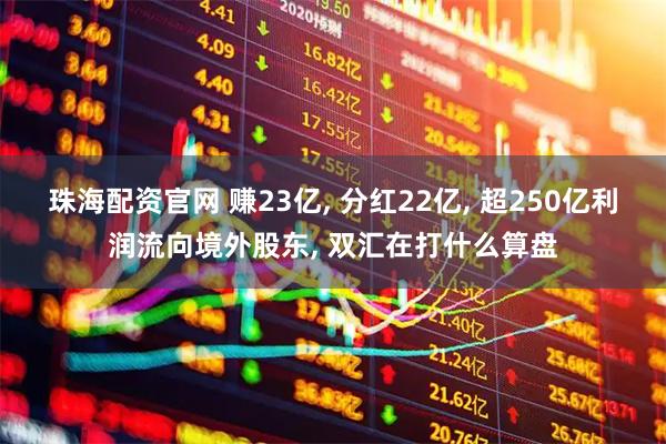 珠海配资官网 赚23亿, 分红22亿, 超250亿利润流向境外股东, 双汇在打什么算盘