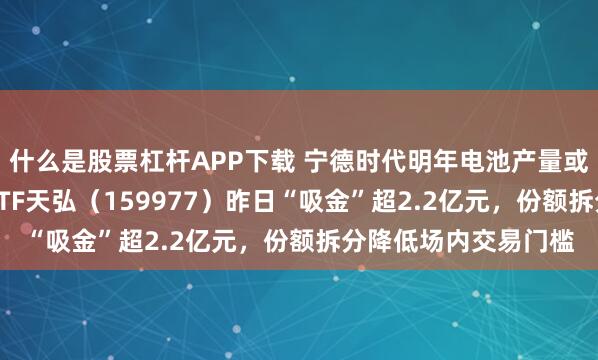 什么是股票杠杆APP下载 宁德时代明年电池产量或增超40%，创业板ETF天弘（159977）昨日“吸金”超2.2亿元，份额拆分降低场内交易门槛