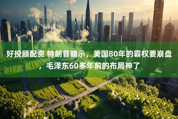 好投顾配资 特朗普暗示，美国80年的霸权要崩盘，毛泽东60多年前的布局神了