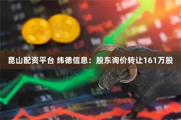 昆山配资平台 纬德信息：股东询价转让161万股