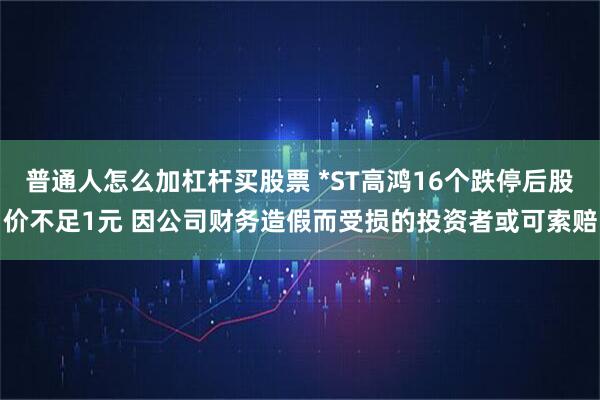 普通人怎么加杠杆买股票 *ST高鸿16个跌停后股价不足1元 因公司财务造假而受损的投资者或可索赔